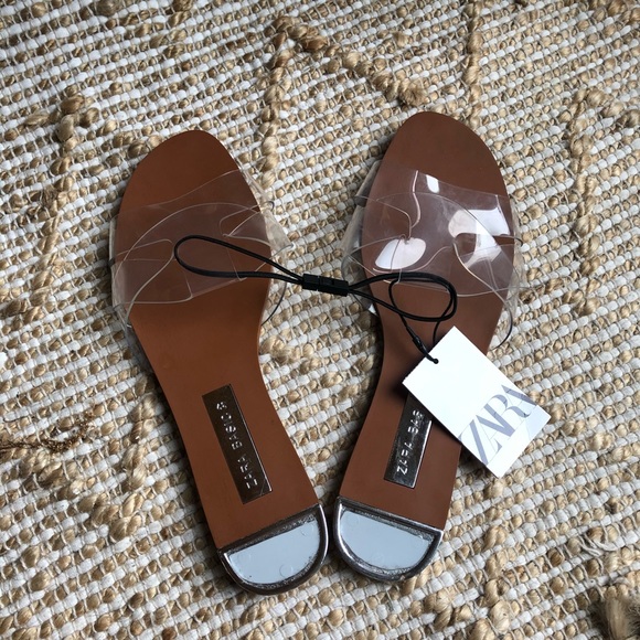 New Zara Clear Sandals